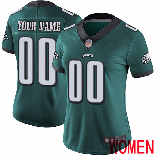 Women Philadelphia Eagles Customized Midnight Green Team Color Vapor Untouchable Custom Limited Football->customized nfl jersey->Custom Jersey